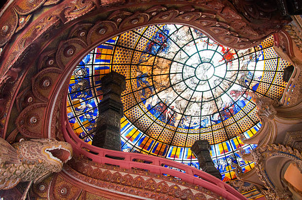 Ceiling of erawan elephant museum in Thailand