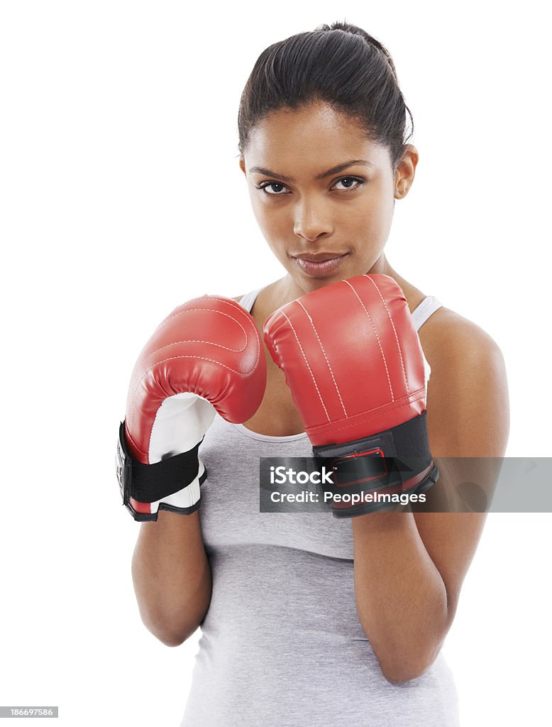 Don't mess with esta rapariga! - Royalty-free Boxe - Desporto Foto de stock