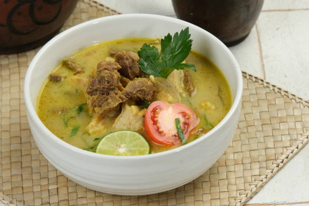 istock Empal Gentong. Traditional beef in coconut milk soup from Cirebon, West Java. 1866976785