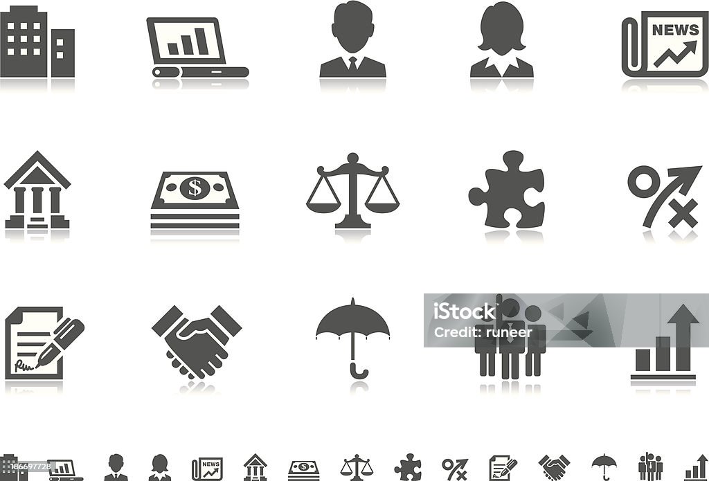 Business icons | Pictoria series Pictogram (pictogramme) style icons for your professional design services. Download includes hi res (A4, 300dpi) layered PSD file. Agreement stock vector