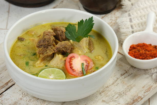istock Empal Gentong. Traditional beef in coconut milk soup from Cirebon, West Java. 1866979346