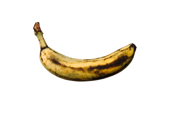 istock Rotten Banana on isolated white background 1866980897