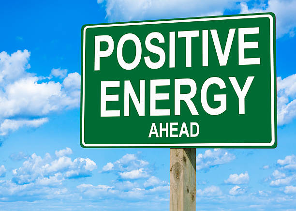 istock Positive Energy Ahead Road Sign 186700052