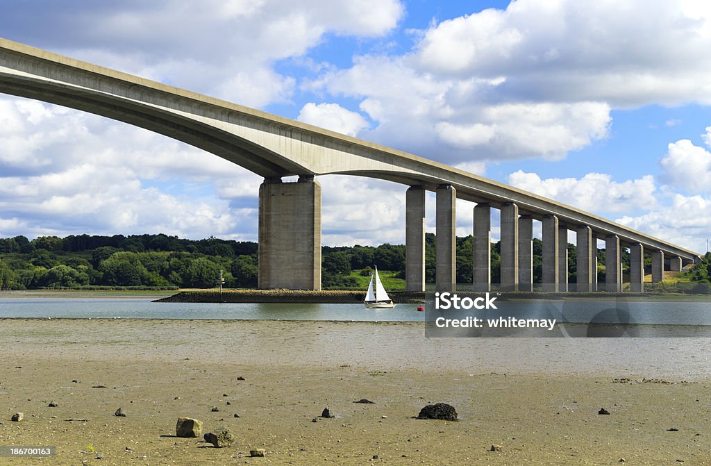 Die Orwell Brücke in der Nähe von Ipswich - Lizenzfrei Brücke Stock-Foto