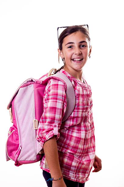 istock smiling little girl with backpack 186700595