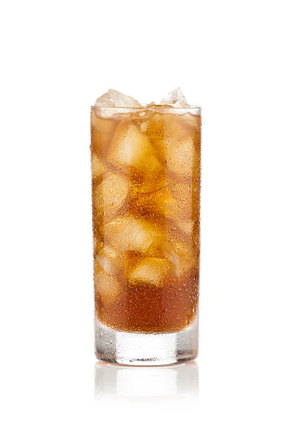 istock A long tall glass of ice cold ice tea on a white background 186701279