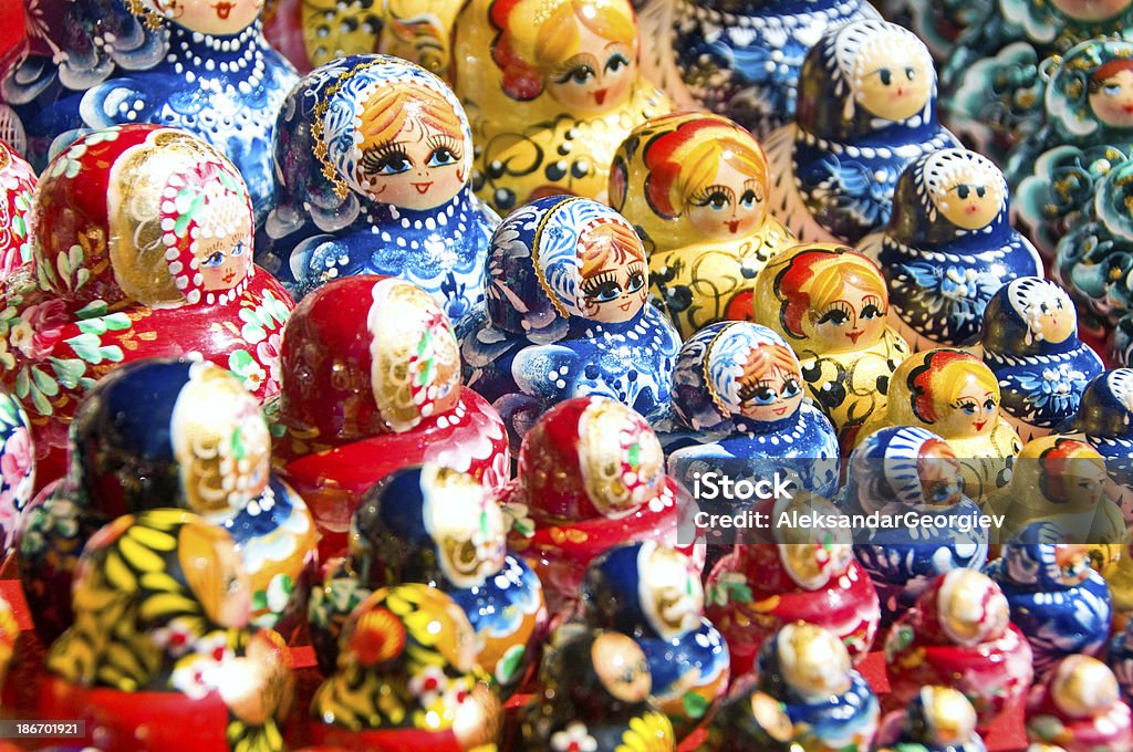 Babushka ou ninhos bonecas Matryoshka Russa - Royalty-free Adulto Foto de stock