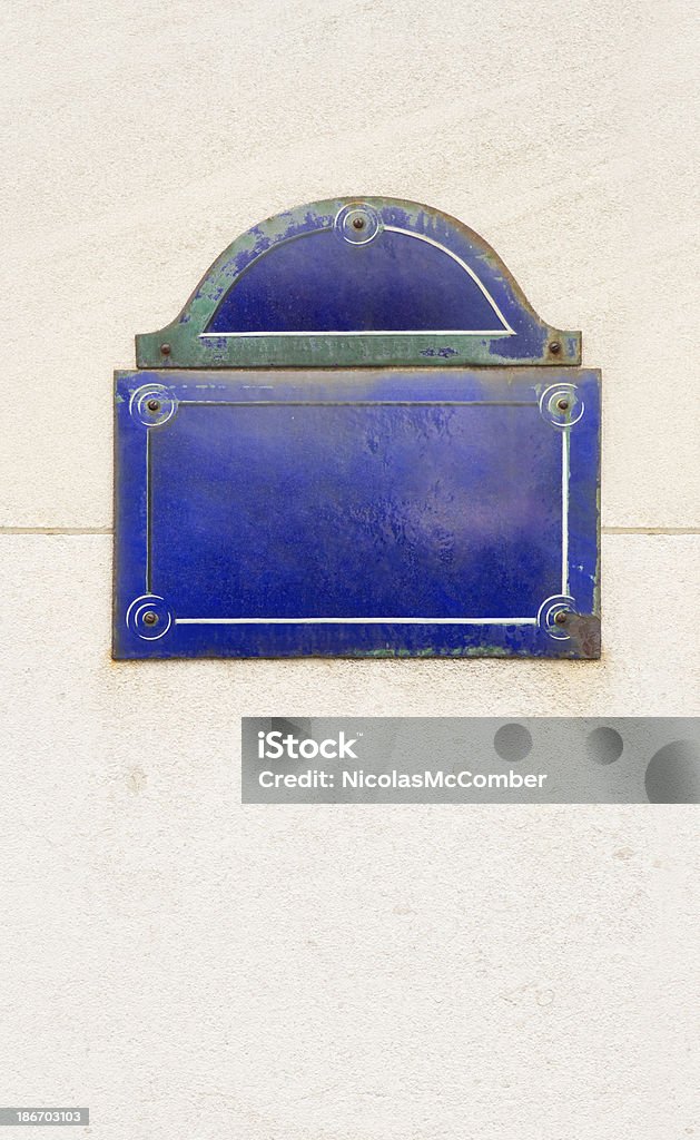 Caixotes placa de rua em branco Paris - Foto de stock de Identidade royalty-free