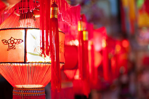 istock Red Chinese lantern 186703212