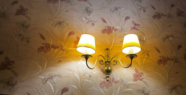 istock Pair of illuminated wall lamps 1867032560