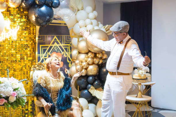 Joyful Moment at a Gatsby-Themed Birthday