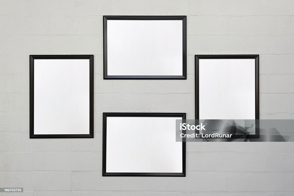 Frames auf einer Mauer - Lizenzfrei Bilderrahmen Stock-Foto