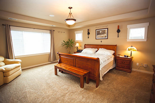istock Luxury Hotel or Bedroom with Large Bed 186703823