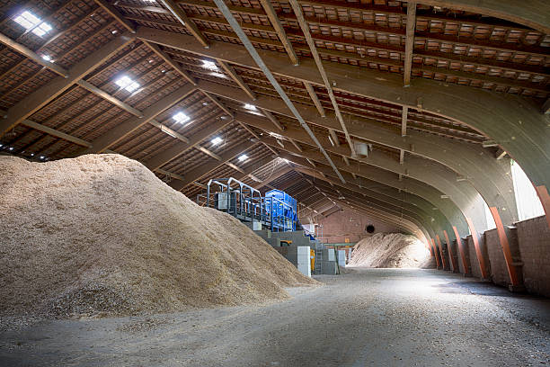 istock Storage of Woodchips Biomass 186708440