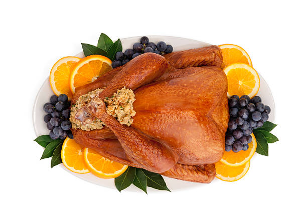 thanksgiving turkey - turkey roast turkey roasted cooked fotografías e imágenes de stock