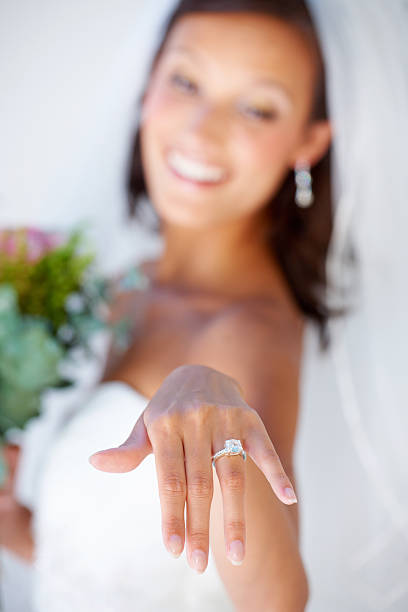 istock Showing off the rock 186708717
