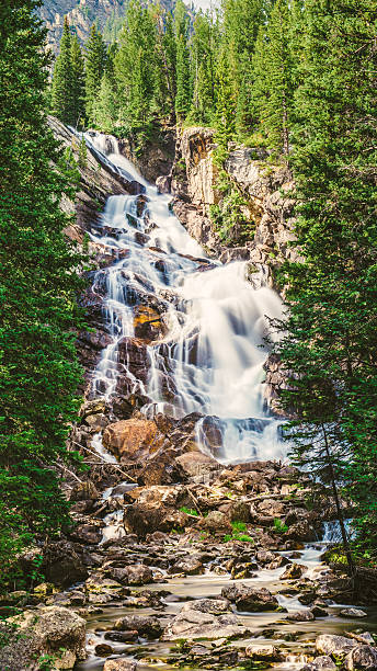 Grand Teton National Park Hidden Falls. Wyoming. United States.