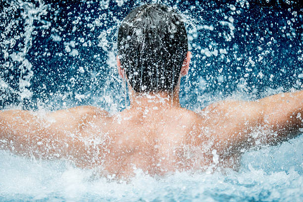 istock Young man in spa resort 186710815