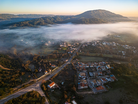 Autumn in a small town in the district of Setúbal, Portugal