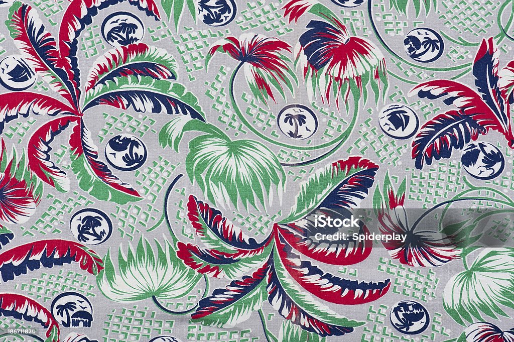 Винтажная ткань фон 1962-1972 - Стоковые фото Гавайская рубашка роялти-фри