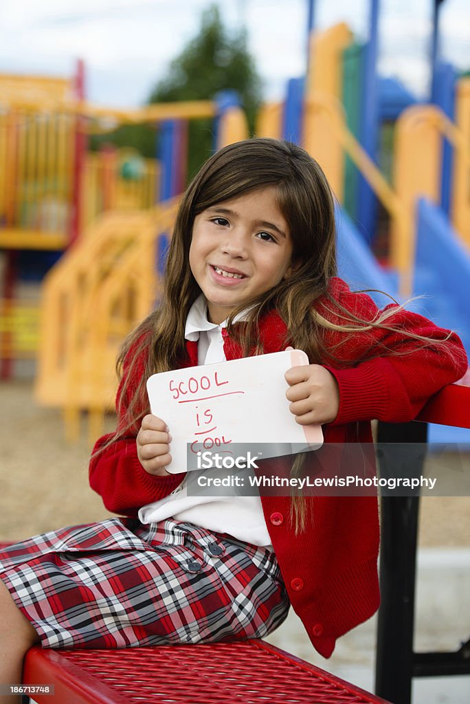 Retrato de menina engraçada que adora Escola - Royalty-free 6-7 Anos Foto de stock