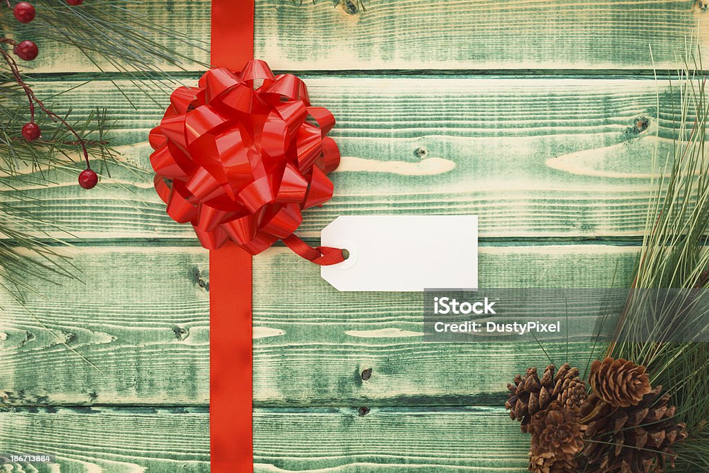 Verde Rústico Natal - Royalty-free Cartão de Presente Foto de stock