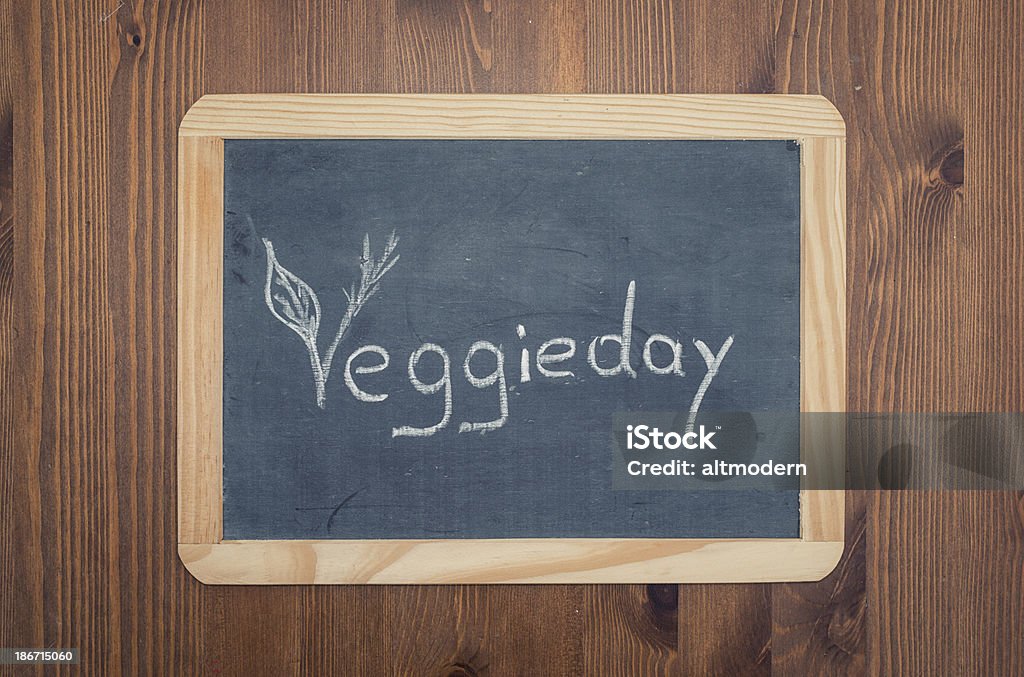 veggie veggie concept on a blackboard Activist Stock Photo