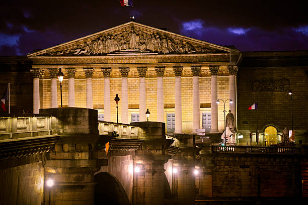istock French Parliament illuminated at night 186716237