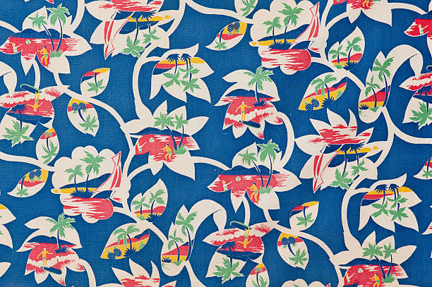 Vintage Fabric Background 1962-1972