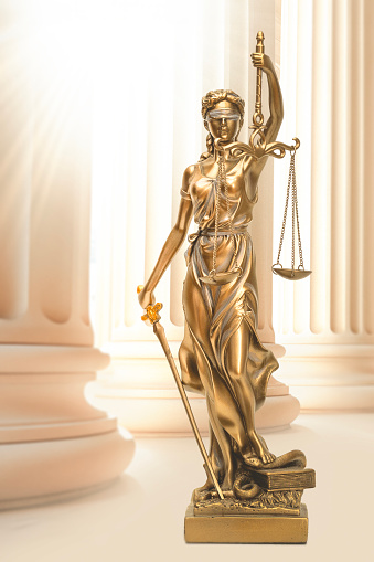 The Statue of Justice, legal law concept image