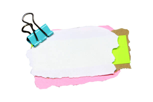 Note paper, copy space for writing letters isolated on white background with clipping path.