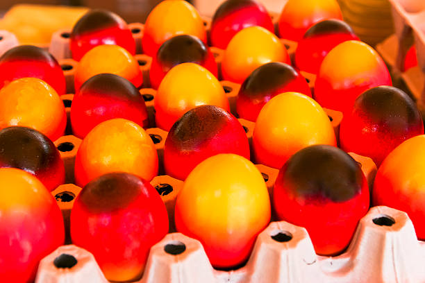 Eggs dyed in the German national colors