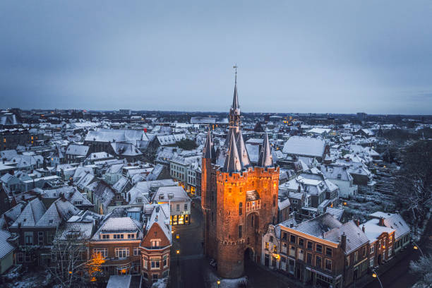 istock Zwolle Sassenpoort old gate during a cold winter morning 1867195009