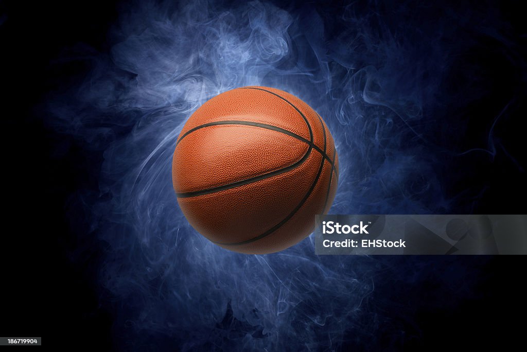 Fundo de fumo azul de basquete - Royalty-free Basquetebol Foto de stock