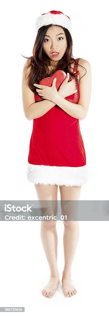 Sexy asiatische santa claus schüchtern für Liebe - Lizenzfrei 20-24 Jahre Stock-Foto