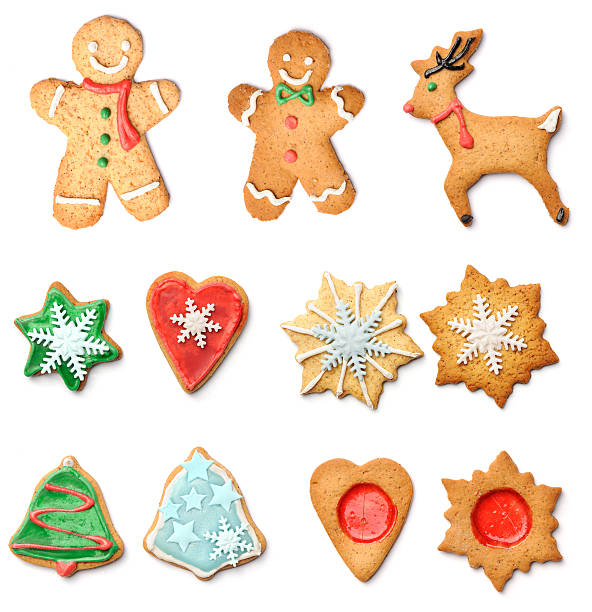 istock Christmas gingerbread cookies collection set 186720703
