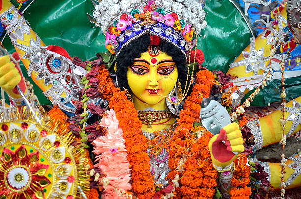 istock Colorful rendition of the Goddess Durga 186723494