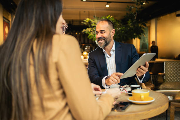 istock Two business partners enjoying at the restaurant together 1867237243