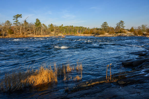 istock Burleigh Falls in evening sunlight, Ontatrio, Canada 1867239548