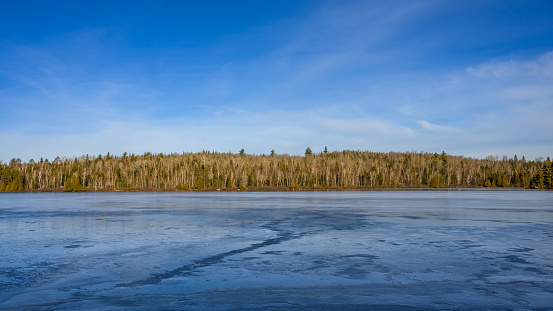 Frozen lake, Ice texture background