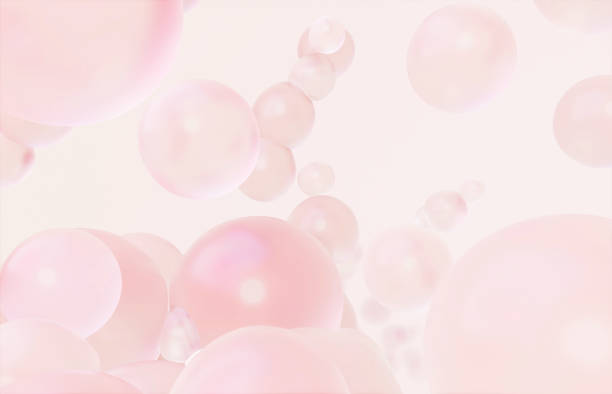 istock Space with beautiful, crystal-clear balls floating, abstract 3D renderings 1867247359