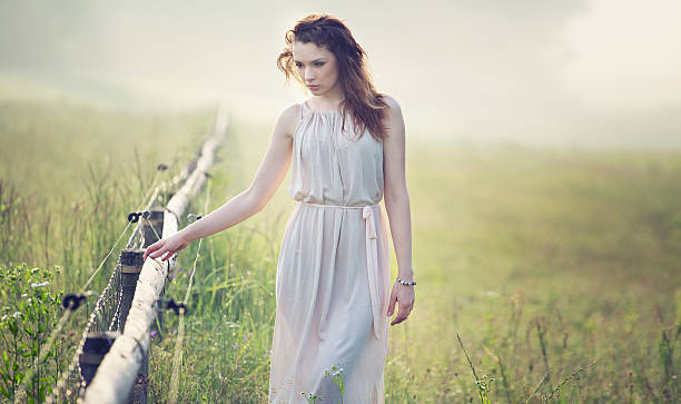 istock Serious look of young delicate woman 186725891