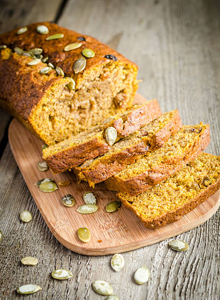 istock Loaf of pumpkin bread 186726265
