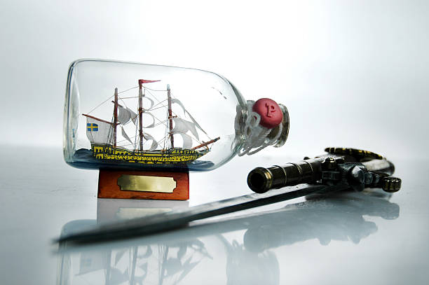 istock Ship in a Bottle and Medieval gun 186726376