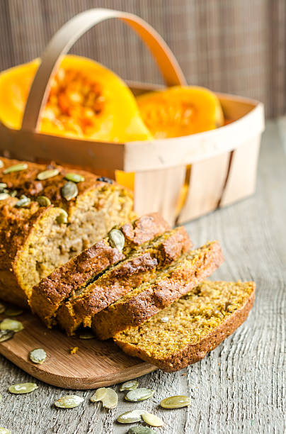 istock Loaf of pumpkin bread 186726427