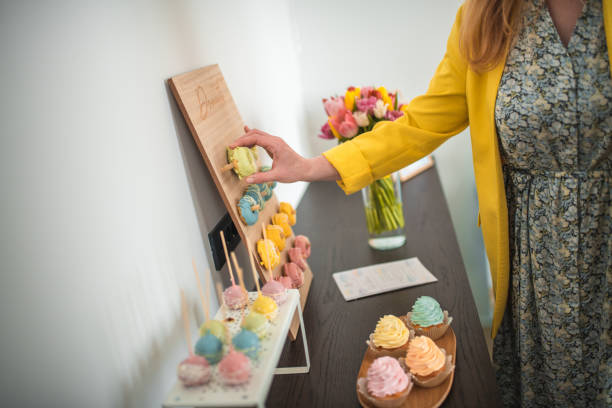 istock Elegant Baby Shower Sweets Table Setup 1867269100