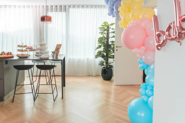 istock Modern Baby Shower Buffet Setup with Elegant Decor 1867271304