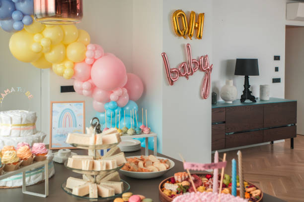 istock Baby Shower Ready with Gourmet Spread and Chic Decorations 1867271356