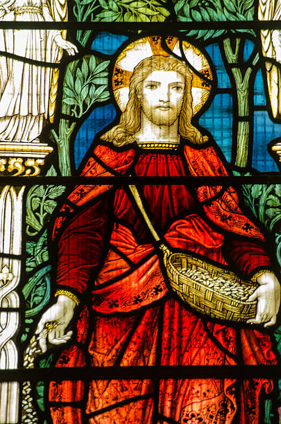 istock Christ Sowing Seeds, Stained Glass Window 186727970