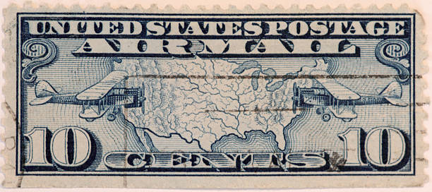 istock Vintage 1926 US Air Mail Stamp 186728157